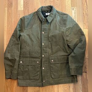 Huckberry Flint and Tinder Flannel Lined Waxed Hudson Jacket